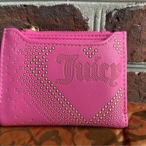 Juicy Couture Hot Pink Bi-Fold with Gokd-Tone Finishes